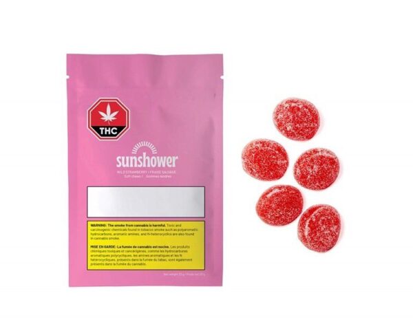 Sunshower Wild Strawberry Soft Chews 5 x 4.6 g