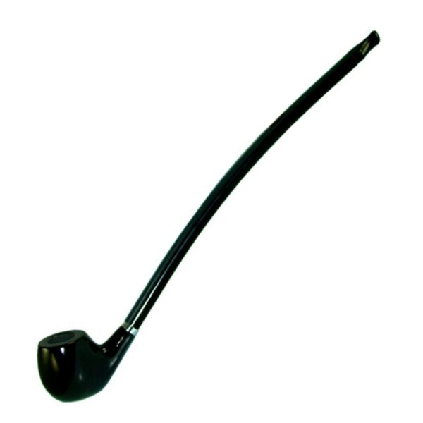 15" Curved Stem Rosewood Shire Pipe - Black