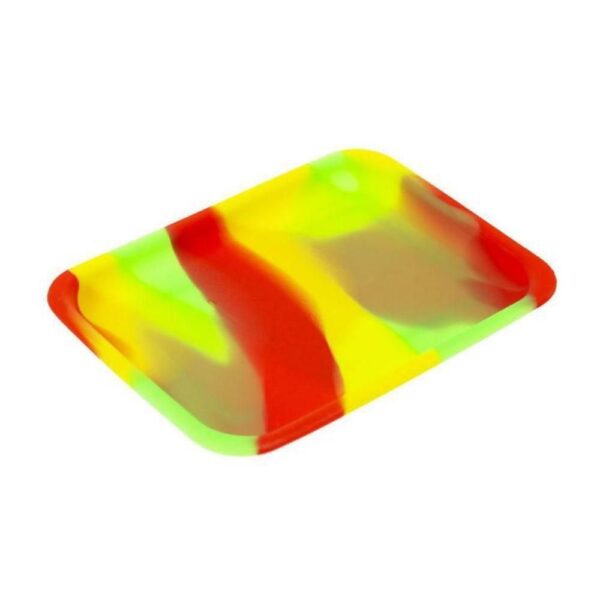8" x 6" Silicone Rolling Tray - Rasta