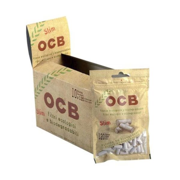 Unbleached Filter Tips - Slim 10x120 [10pk]