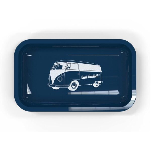 Blue Bus Metal Tray - Medium