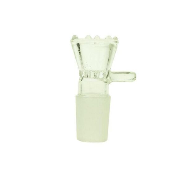 Glass Bowl w/ Honeycomb Screen & Nubs [18mm] Male - White