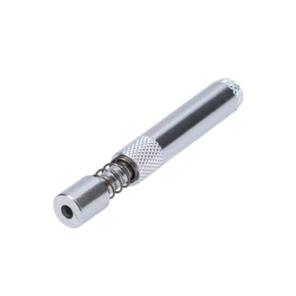 Spring Loaded One Hitter Half Weave Tip - Silver