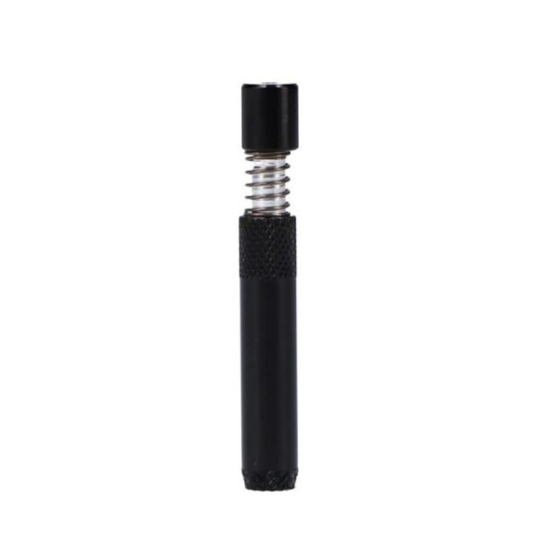 Spring Loaded One Hitter Half Weave Tip - Black