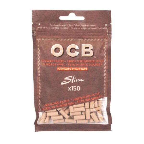 Unbleached Filter Tips - Slim 10x150 [10pk]