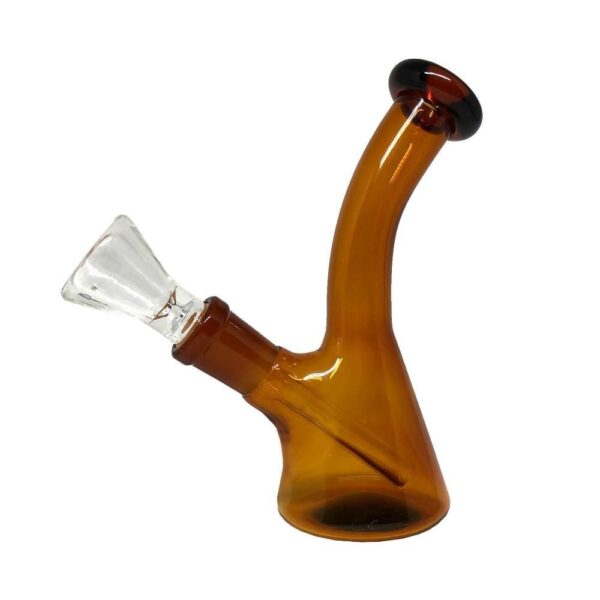 5" Bent Neck Beaker Bong - Amber